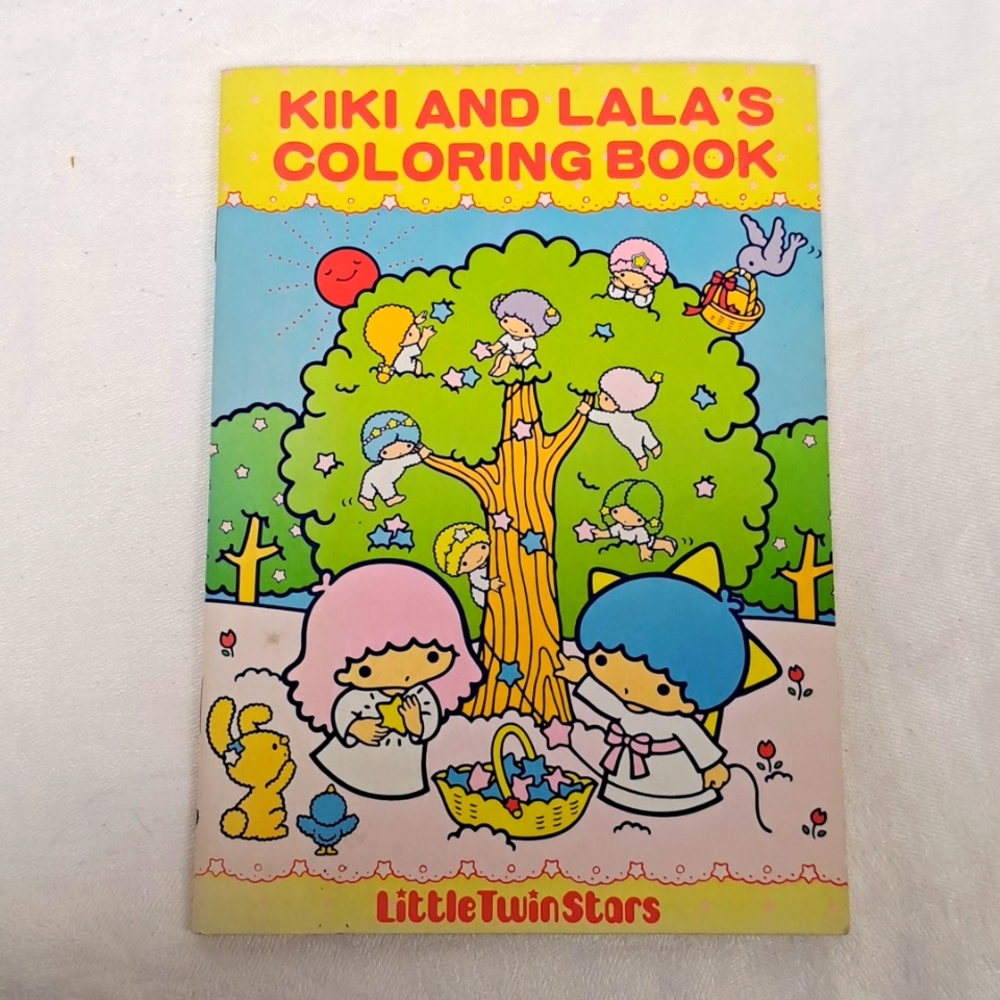 Vintage "KIKI AND LALA COLORING BOOK " SANRIO 1976 made in Japan